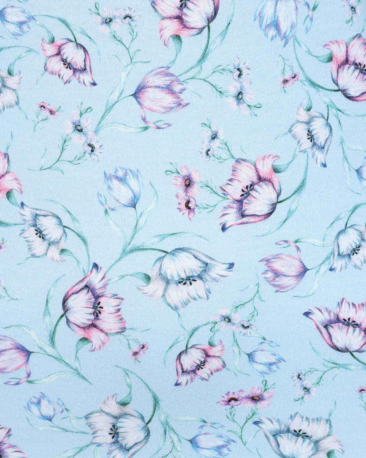 Liana Floral Short Sleeved Cotton Leisure Top