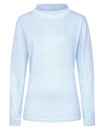 Nicole Floral Long Sleeved Cotton Turtle Neck Top