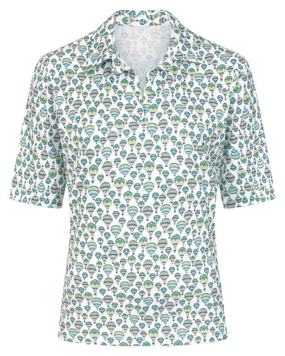 Dani Patterned Short Sleeved Cotton Polo Top