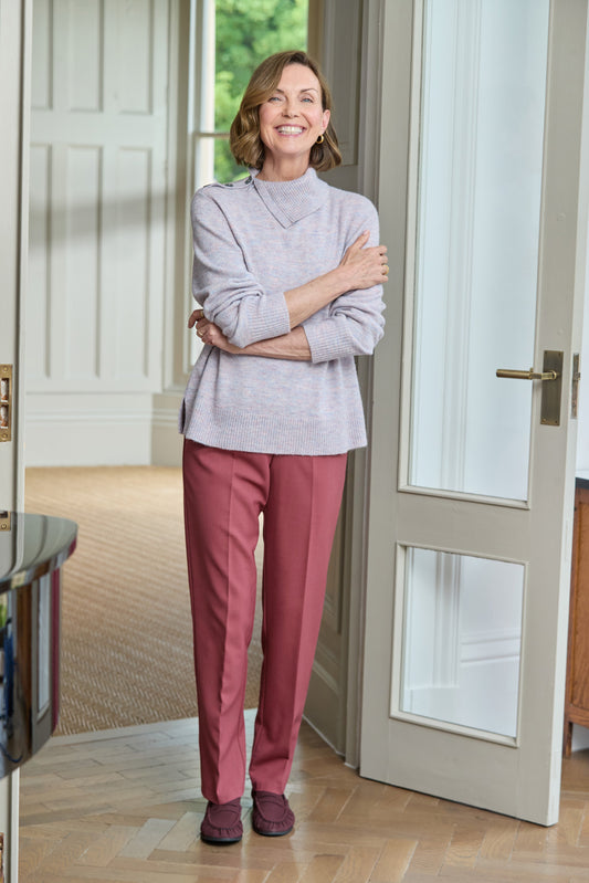Ladies’ Sandown Pull On Trousers – Rosewood