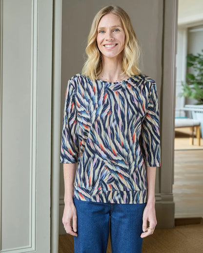 Tallulah Patterned Pure Cotton 3/4 Blouson