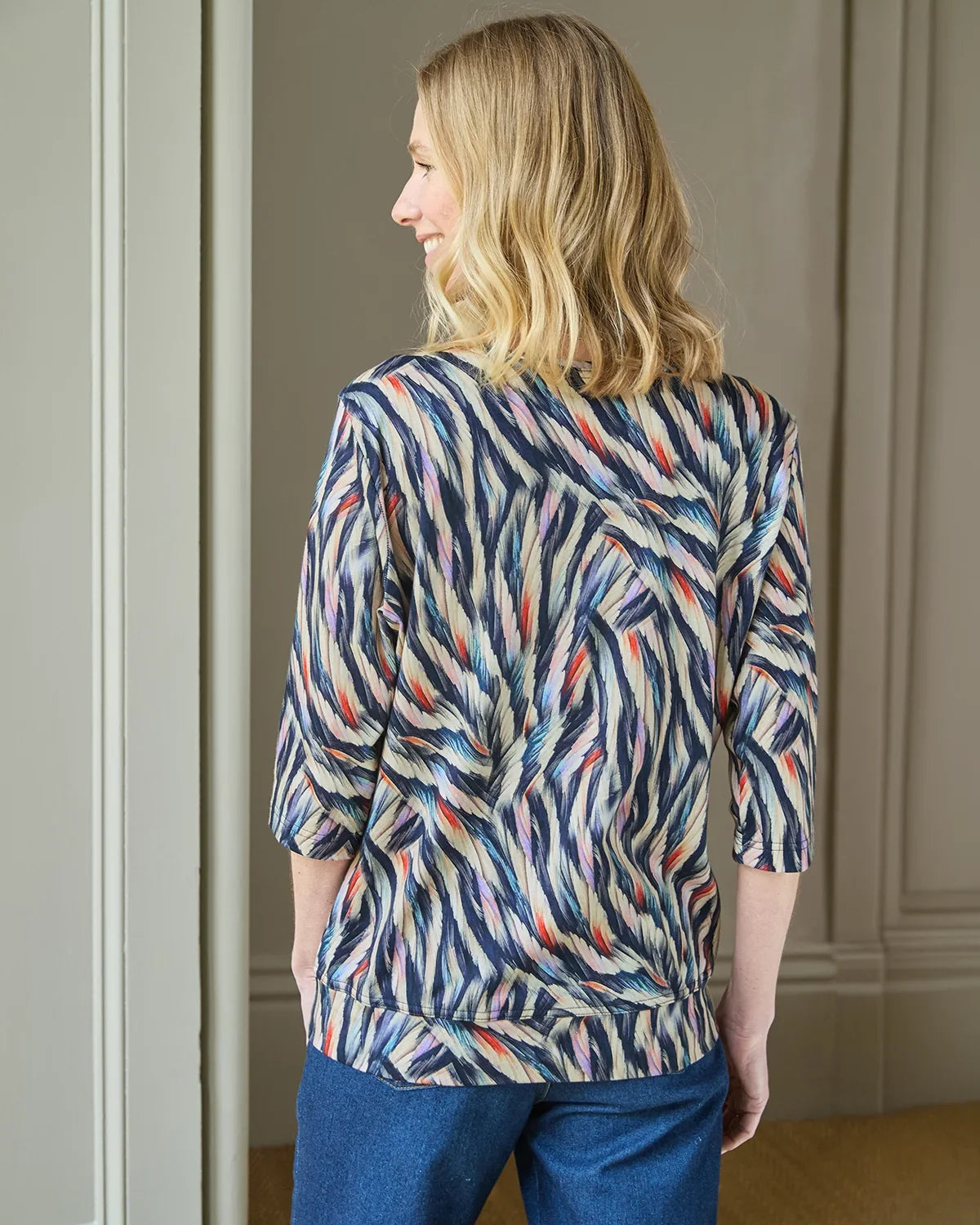Tallulah Patterned Pure Cotton 3/4 Blouson