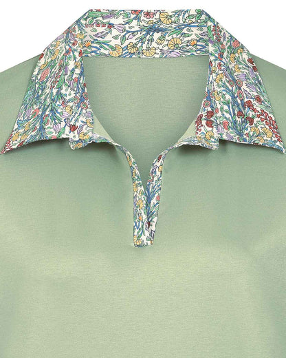 Fiona Trimmed Short Sleeved Cotton Polo Top