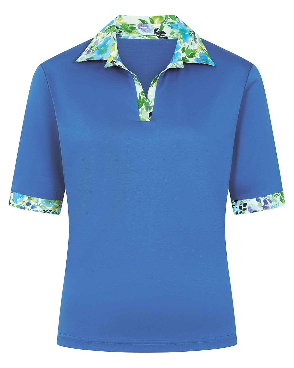 Kerrie Trimmed Short Sleeved Cotton Polo Top