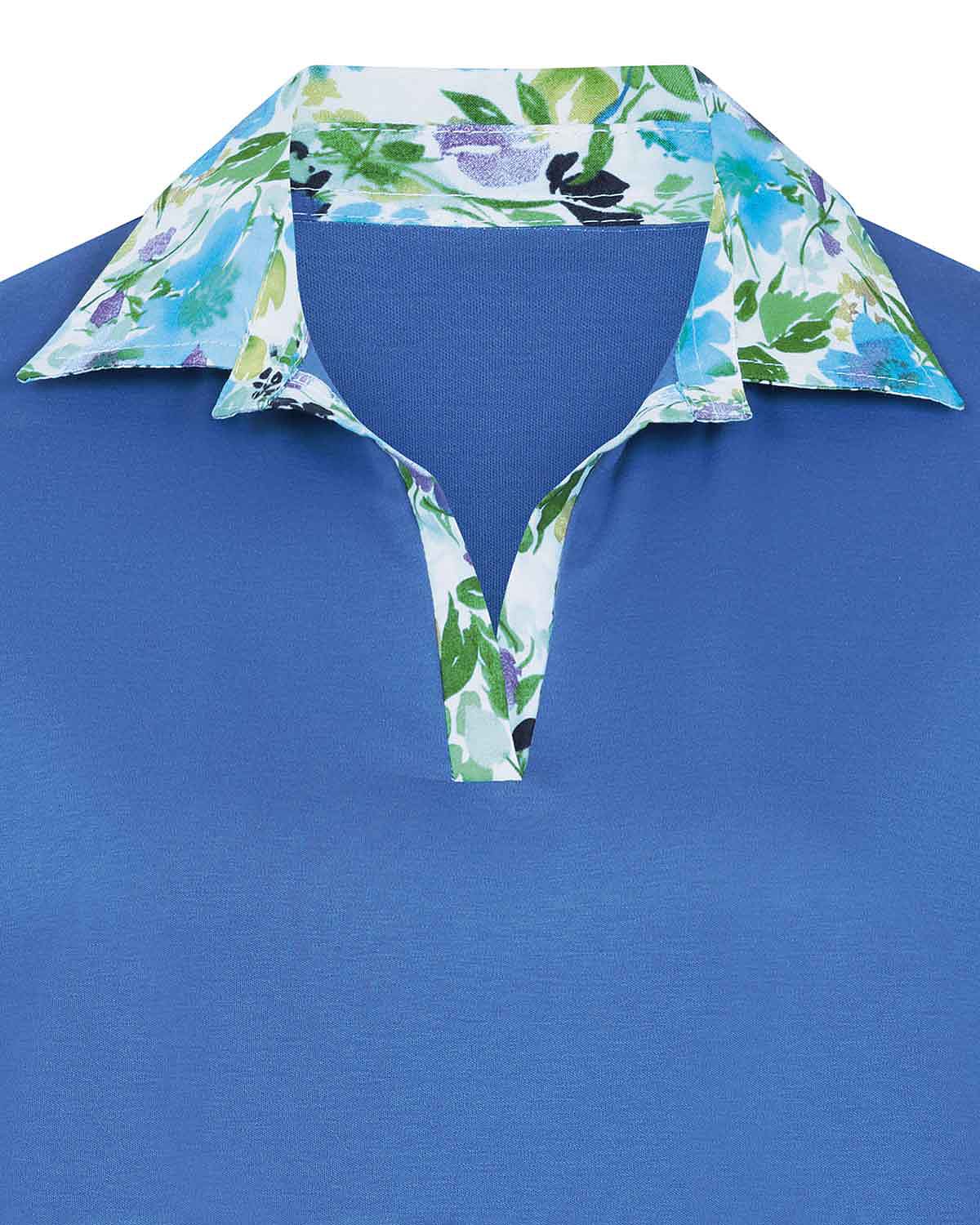 Kerrie Trimmed Short Sleeved Cotton Polo Top