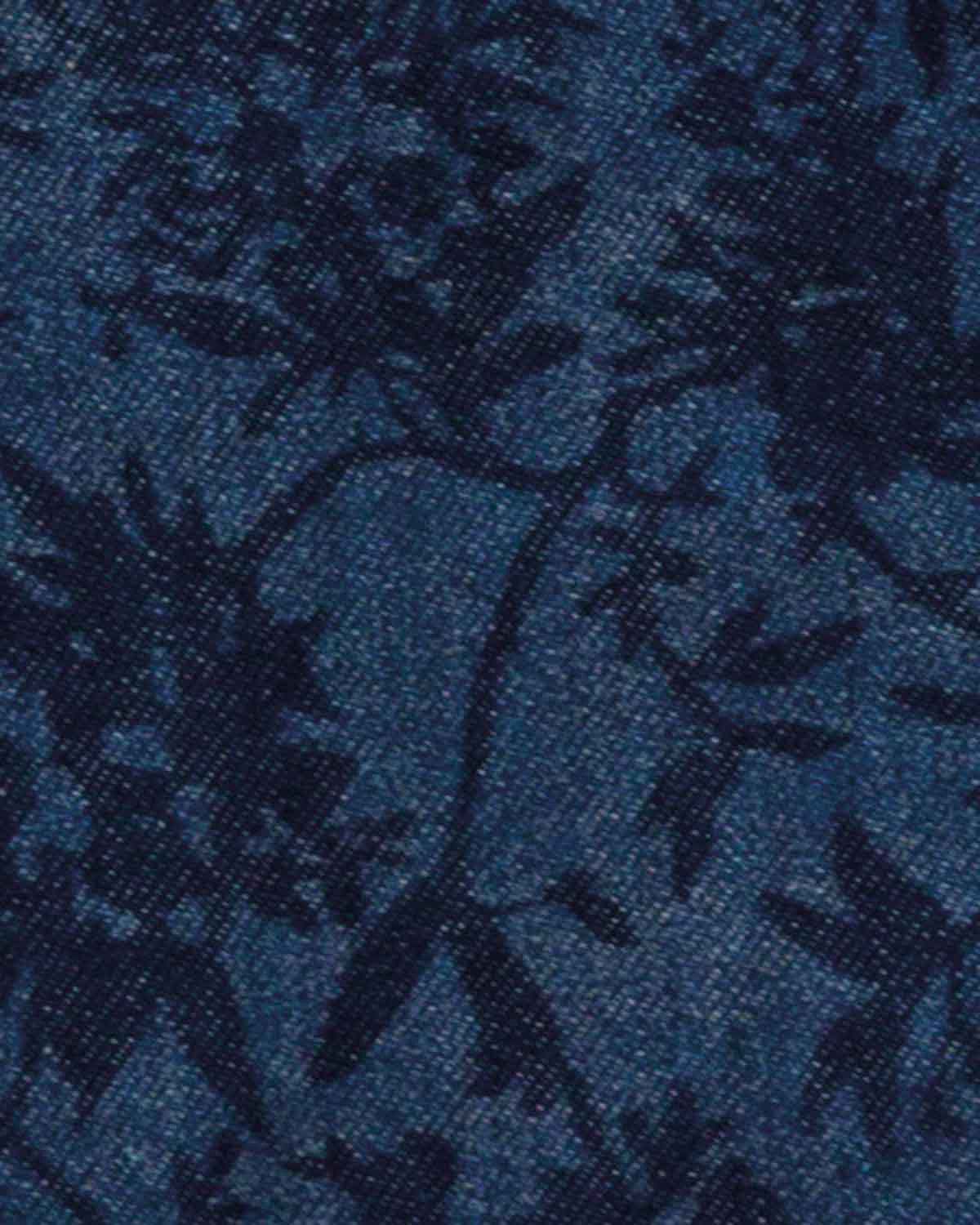 Joy Floral Denim Panelled A Line Skirt