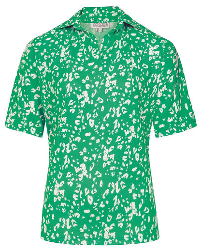 Delilah Floral Short Sleeved Polo Top