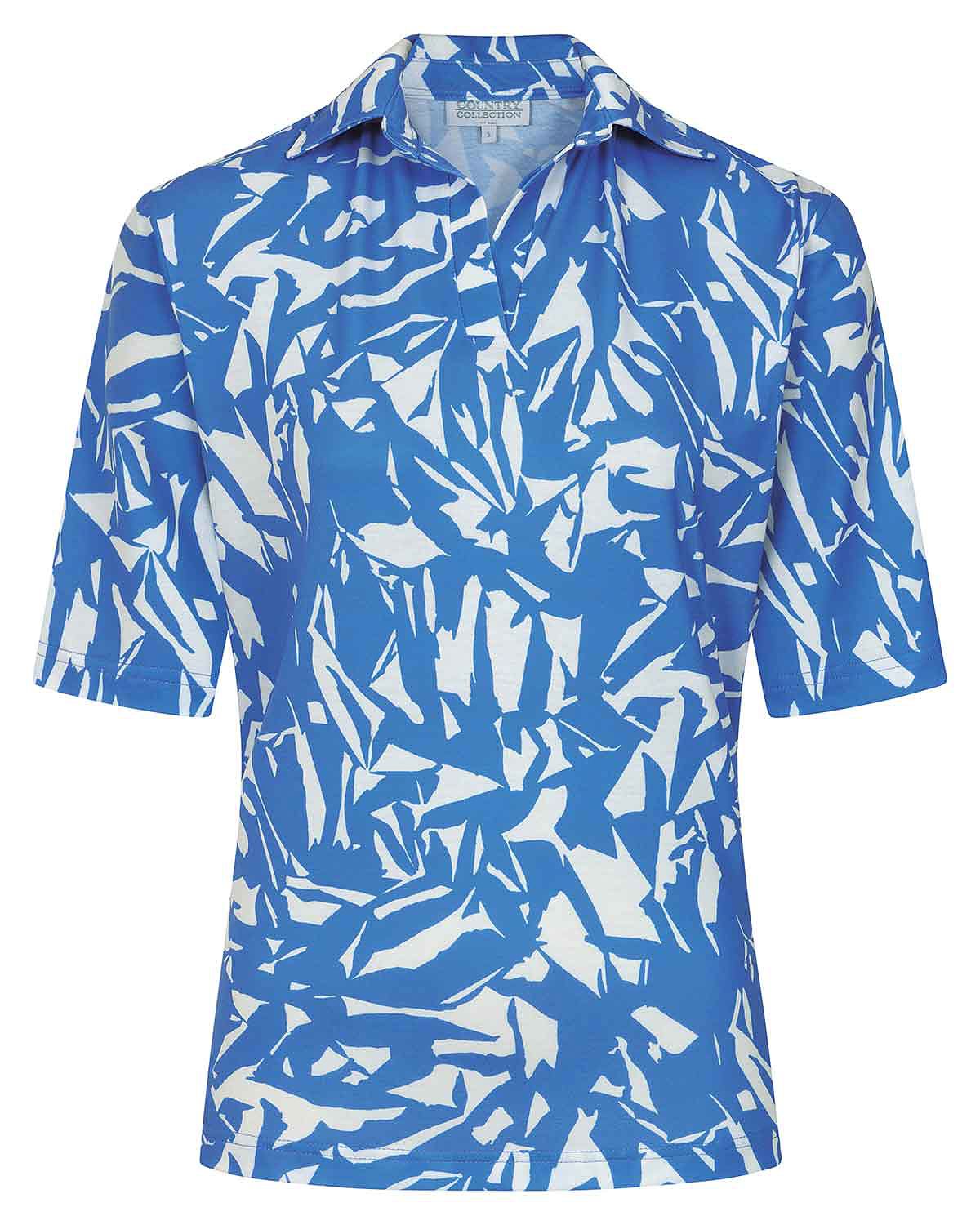 Adina Patterned Short Sleeved Polo Top