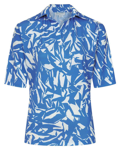 Adina Patterned Short Sleeved Polo Top
