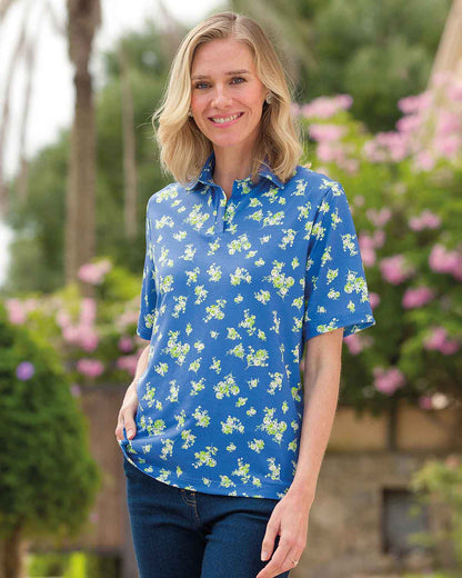 Layla Floral Short Sleeved Polo Top