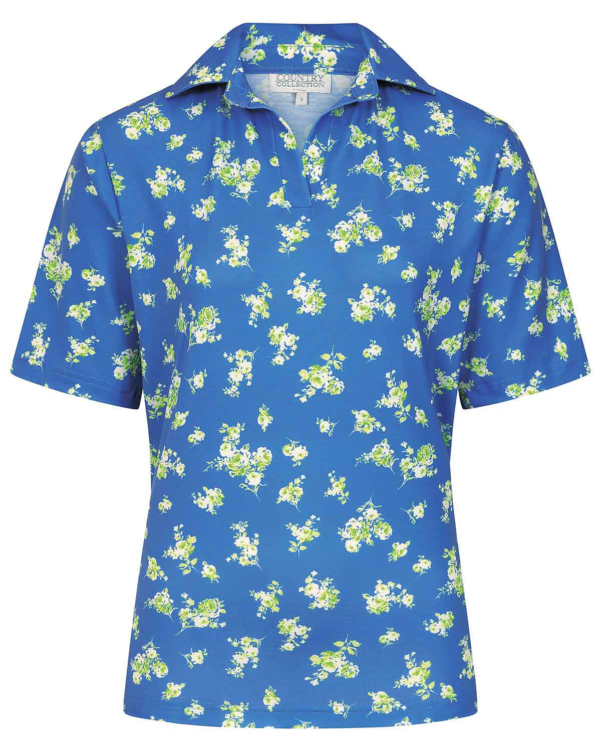 Layla Floral Short Sleeved Polo Top