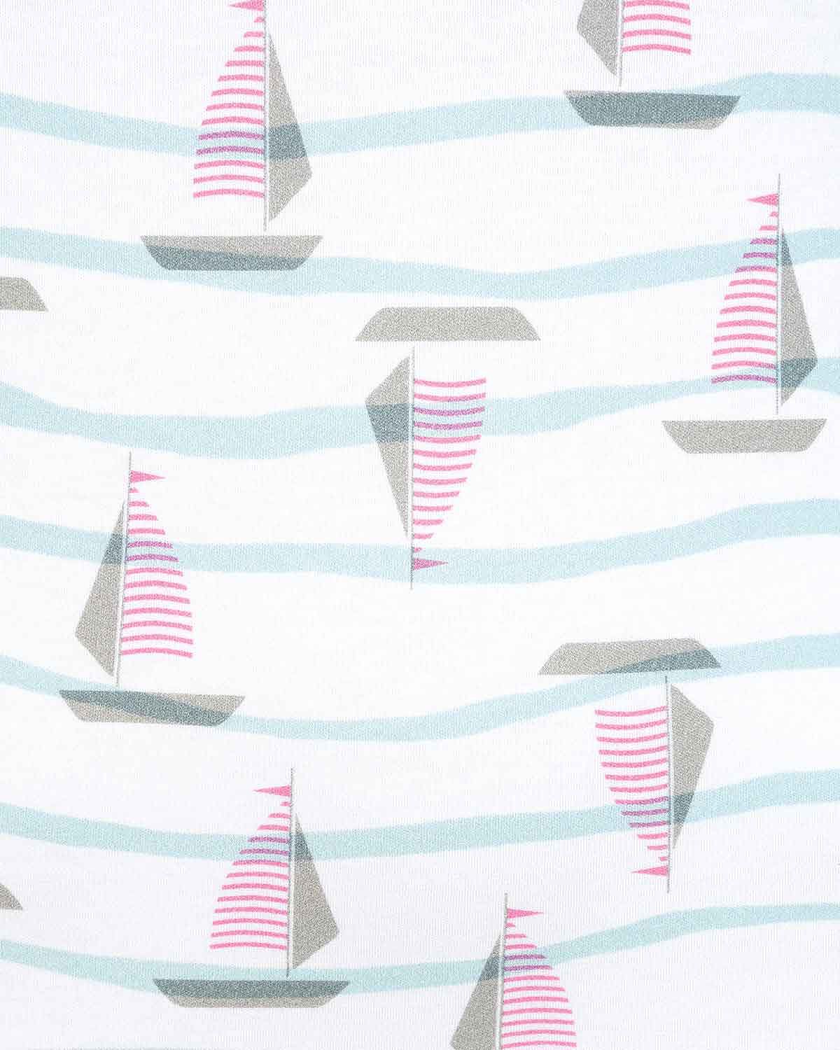 Amani Patterned Short Sleeved Cotton Leisure Top