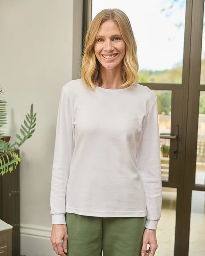 Pure Cotton Crew Neck - White
